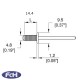 14.4mm Long Grooved Rivets - Pack of 20 